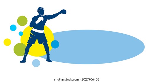 Boxing sport graphic in vector quality.