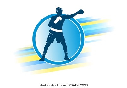 Boxing sport graphic in vector quality.