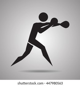 Boxing sport icon and symbol