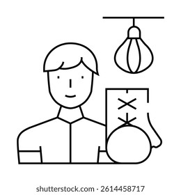 boxing sport line icon vector. boxing sport sign. isolated contour symbol black illustration