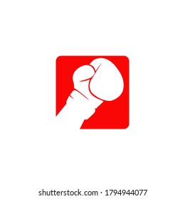 Boxing sport logo design vector template