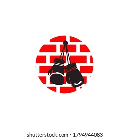 Boxing sport logo design vector template