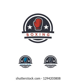 Boxing Sport logo designs badge, Emblem Championship vector