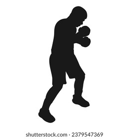 boxing sport person icon vector illustration design