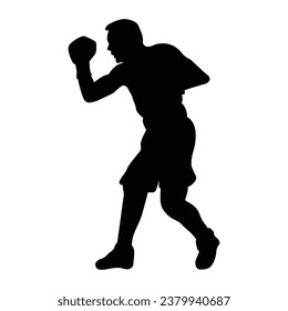 boxing sport person icon vector illustration design