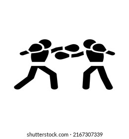 Boxing sport. Summer sports icons, vector pictograms for web, print and other projects. Sports icons for international sports championships or events.