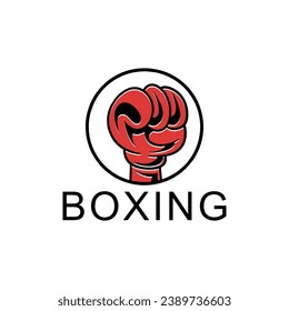 Boxing Sport Training Logo Vector Design illustration Emblem