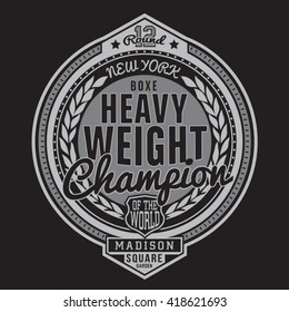 Boxing  sport typography, t-shirt graphics, vectors