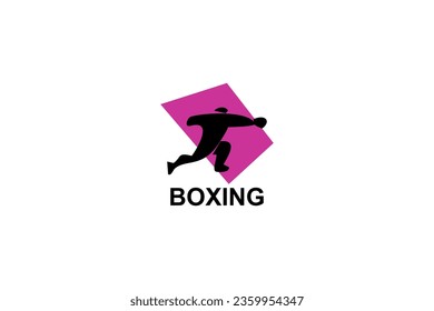 Boxing sport vector line icon. sportsman, practice boxing stance. sport pictogram illustration.