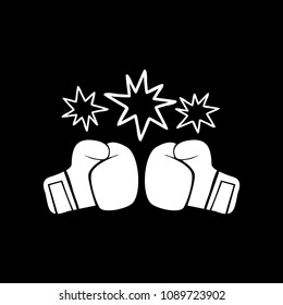 Boxing sports vector icon
