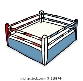 boxing stadium / cartoon vector and illustration, hand drawn style, isolated on white background.