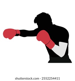 Boxing Stance Vector – Athletic Boxer Graphic for Commercial and Crafting Projects