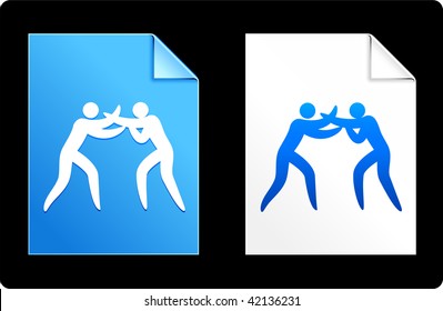 boxing stick figure icons