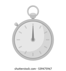 Boxing stopwatch icon in monochrome style isolated on white background. Boxing symbol stock vector illustration.