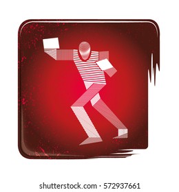 Boxing stripy icon