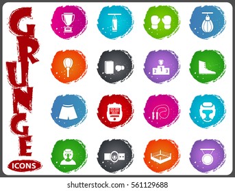 Boxing symbol icon set for web sites and user interface