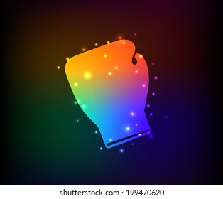 Boxing symbol,Rainbow vector