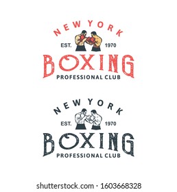 boxing t shirt design two boxer fight in vintage retro illustration style