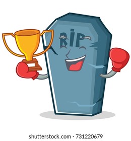 Boxing tombstone character cartoon object