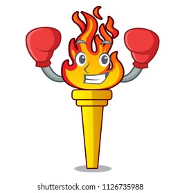 Boxing torch character cartoon style
