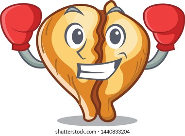 Boxing tortellini isolated with in the mascot