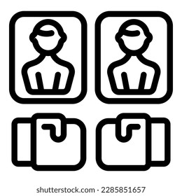 Boxing tournament people icon outline vector. Fight club. Box ring