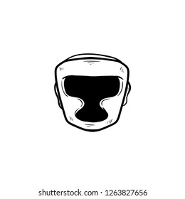 boxing training helmet doodle