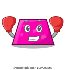 Boxing trapezoid character cartoon style