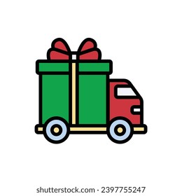 Boxing Truck Snowball Icon Vector Illustration