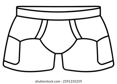 Boxing trunks line art minimal illustration