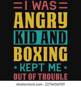Boxing typographic tshirt design vector design 