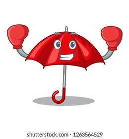 Boxing umbrella red in a character beautiful