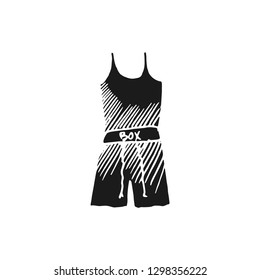 boxing uniform vector doodle sketch isolated on white background