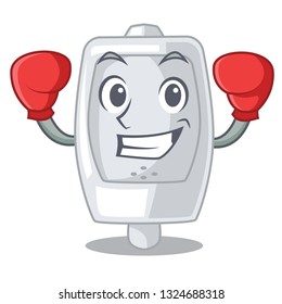 Boxing urinal isolated with in the mascot