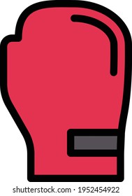 boxing vector color line icon