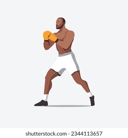 boxing vector flat minimalistic asset isolated