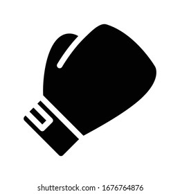icono plano de glifo vector de boxeo 