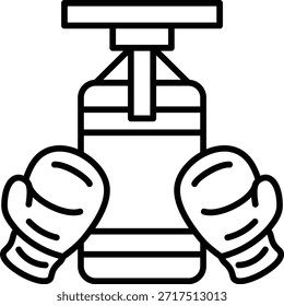 Icono de Vector de boxeo. Se puede utilizar para aplicaciones de impresión, móviles y de Web.