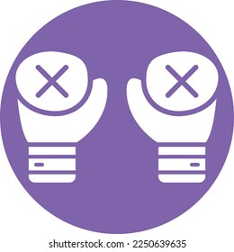 Boxing Vector Icon, fighting gloves flat icon, punch gloves icon, hand gloves vector icon  
