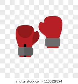 Boxing vector icon on transparent background, Boxing icon