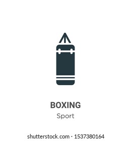 Boxing vector icon on white background. Flat vector boxing icon symbol sign from modern sport collection for mobile concept and web apps design.