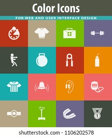 Boxing vector icons for user interface design