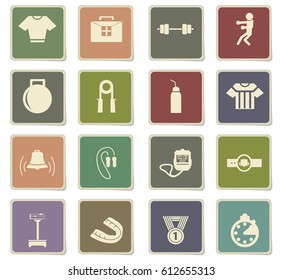 boxing vector icons for user interface design