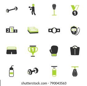 boxing vector icons for web and user interface design