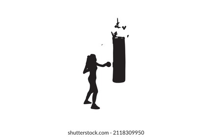 boxing vector illustration design black and white