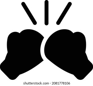 boxing vector illustration isolated on a transparent background . glyph vector icons for concept or web graphics.