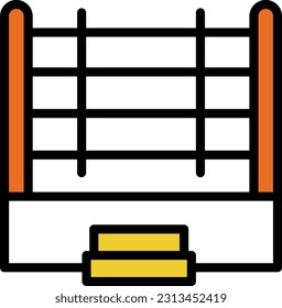 ilustración del vector de boxeo en un fondo transparente. Símbolos de calidad superior. Iconos vectoriales de color de línea para el concepto y el diseño gráfico.