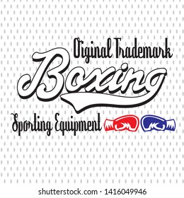 Boxing vector illustration. Template for print, t-shirt, poster or art works.