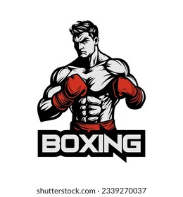 boxing vector logo illustration art