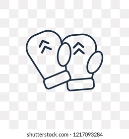 Boxing vector outline icon isolated on transparent background, high quality linear Boxing transparency concept can be used web and mobile